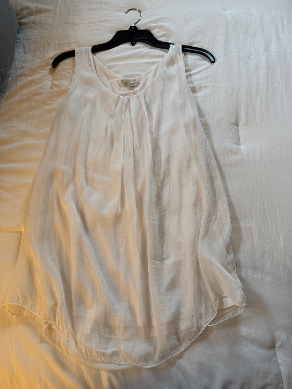 Via Signoria   Boho. Flowy.  White Sleeveless top.  Medium